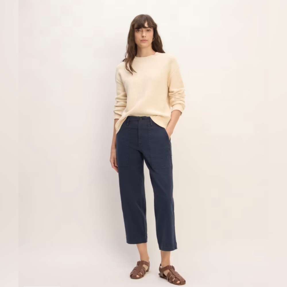Everlane Organic Utility Pant (Navy, Sz 8)